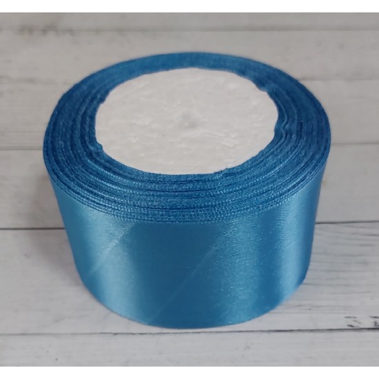 ОПТ Ленты атласные однотонные 5 см*25 ярдов (цв. светло-синий 36), цена за катушку